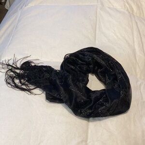 Black sparkle scarf for formalwear
